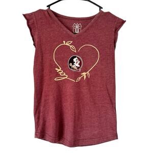 NWT Wes And Willy Florida Seminoles Graphic T-Shirt Girls Size 5